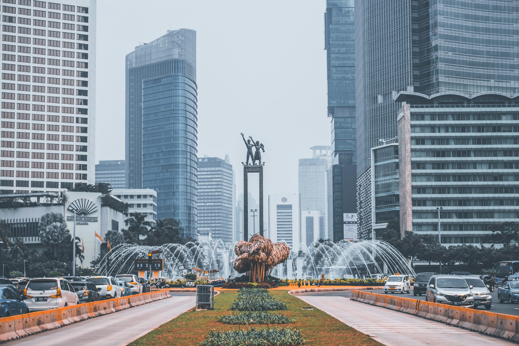 Cakrawala Jakarta dan pusat bisnis Indonesia